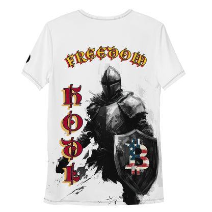 Steady Hodl Warrior Freedom White Athletic T