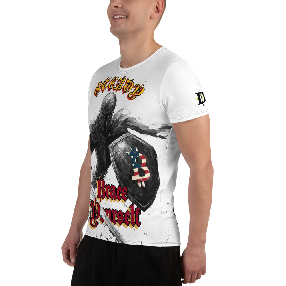 Steady Hodl Warrior Freedom White Athletic T