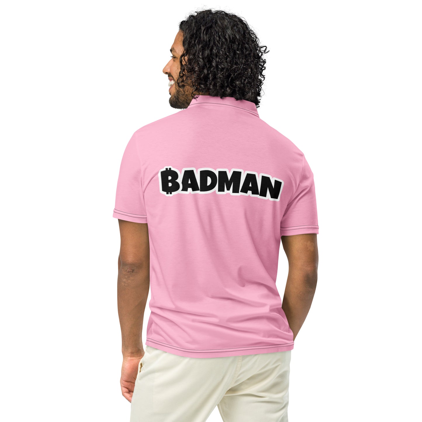 Badman Light Pink Men’s Slim Polo