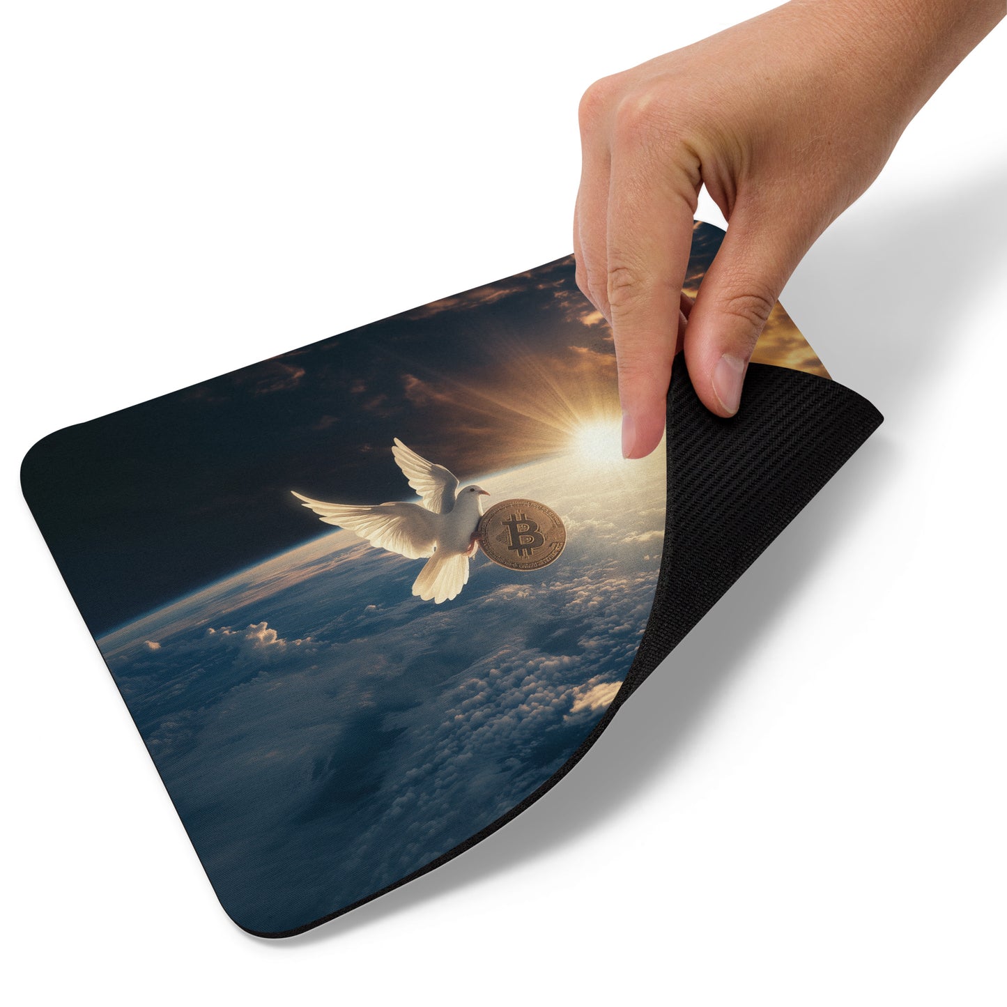 Dove in Space Mouse Pad