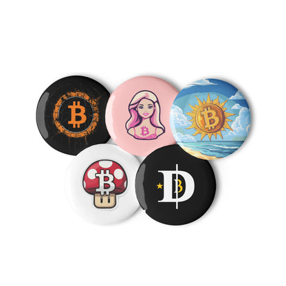 Set Two of 5 Pin Buttons