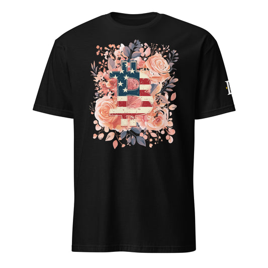 USA Inspired Floral Unisex Short T