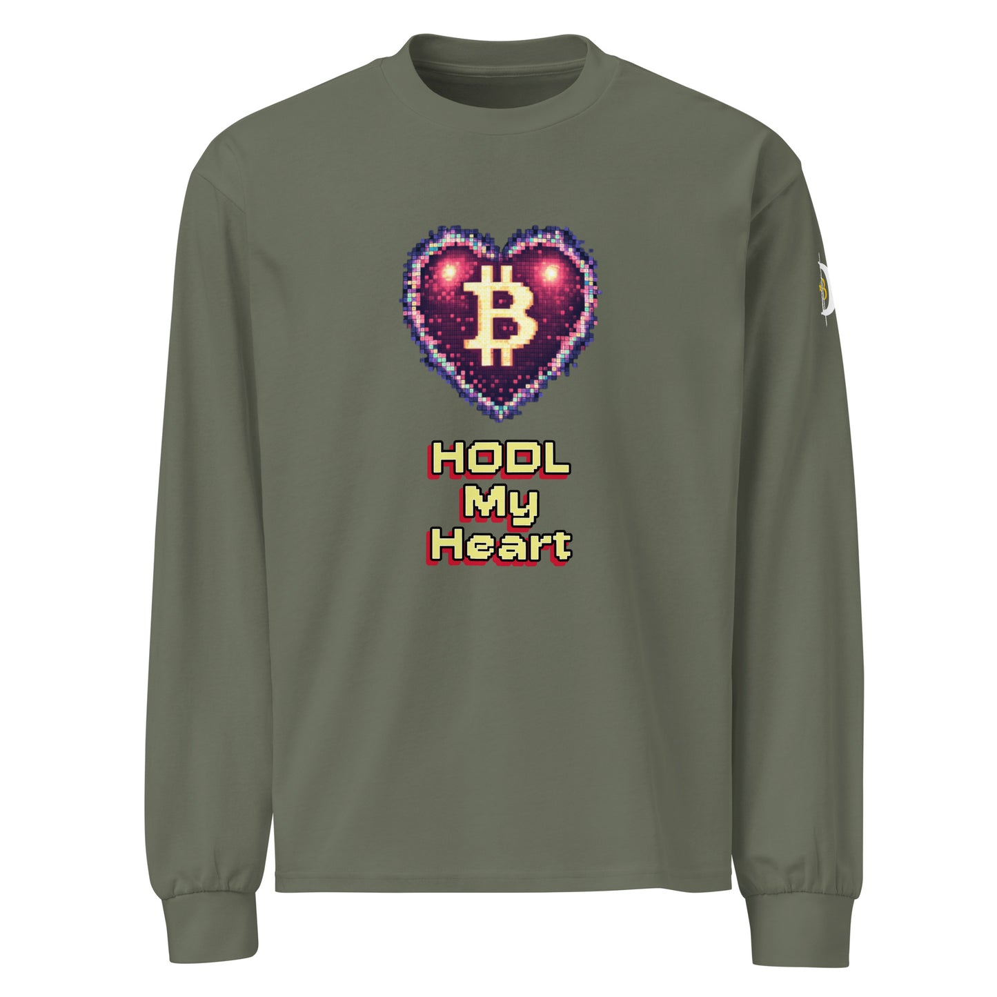 Retro Heart Premium Unisex Heavy Long Sleeve