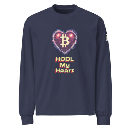 Retro Heart Premium Unisex Heavy Long Sleeve